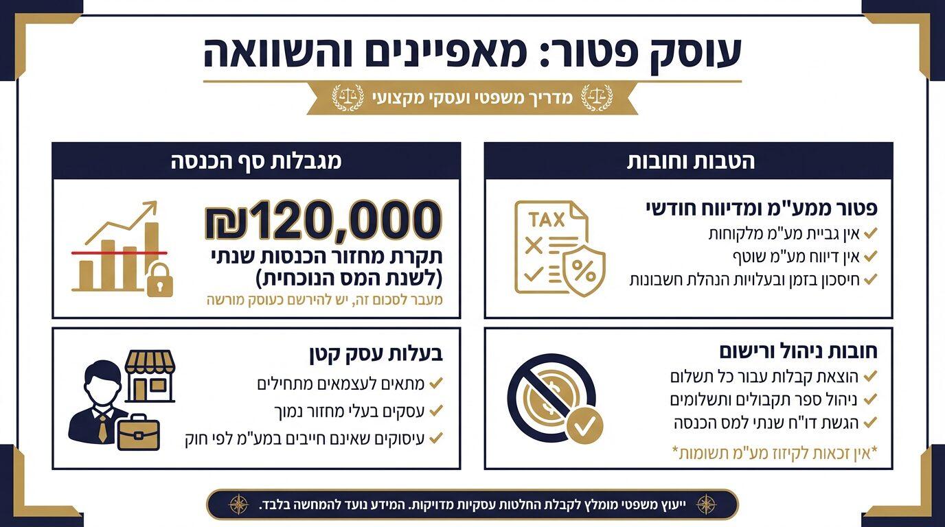 עוסק פטור · יתרונות, חסרונות ומגבלות הסיווג לפרילנסרים