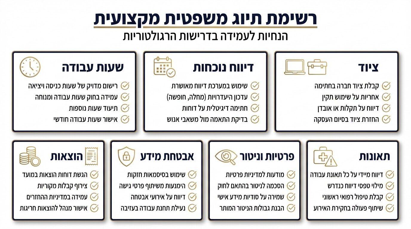 צ׳ק-ליסט להסכם עבודה מרחוק - רשימת נושאים חיוניים