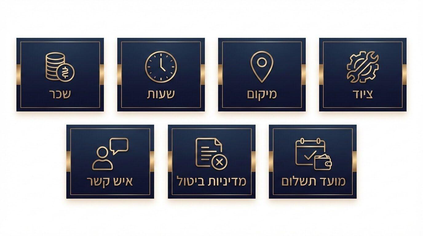 שאלות חשובות לפני קבלת גיג · מדריך לעובד זמני