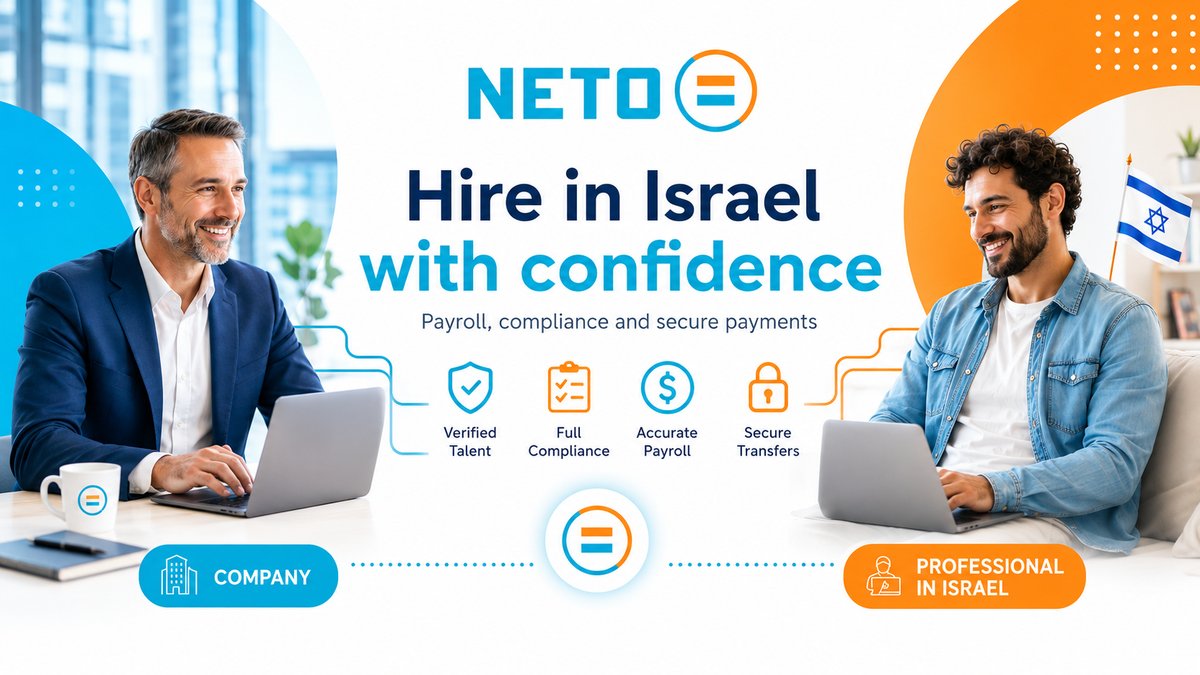 Hire in Israel with confidence · understand the true employer cost with NETO