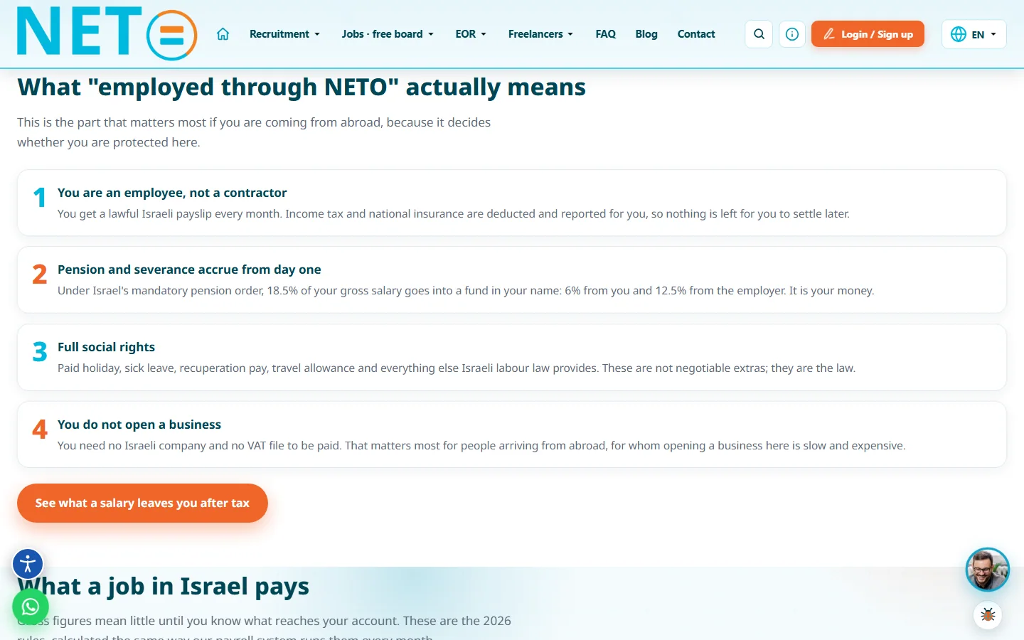 Step 3 · Understand what “employed through NETO” means · the NETO job board
