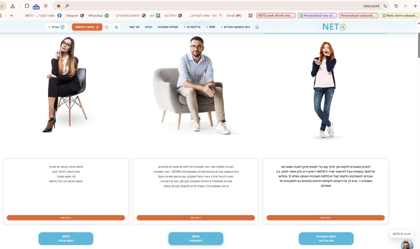 Independent registration guide for workers and freelancers on NETO