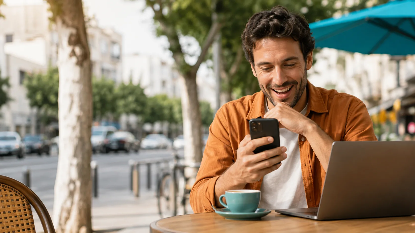 Freelancer receiving a work invitation on their phone · NETO