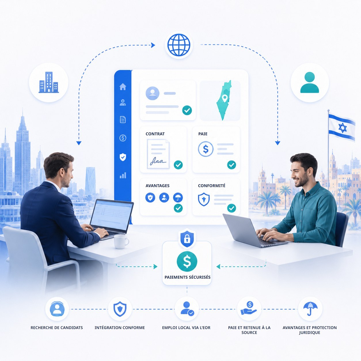 Recruter des talents israéliens via NETO comme Employer of Record