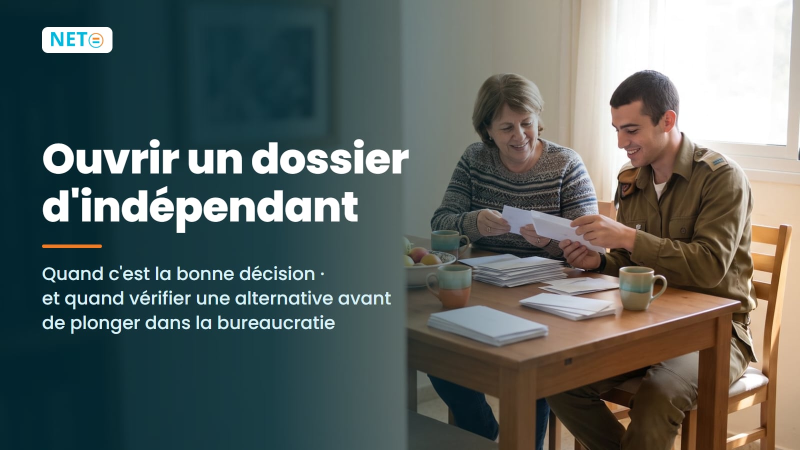 Ouvrir un dossier d'indépendant en Israël · Quand c'est pertinent et quand il existe une alternative · NETO ("נטו עבודה") Ouvrir un dossier d'indépendant en Israël · Quand c'est pertinent et quand il existe une alternative · NETO ("נטו עבודה")