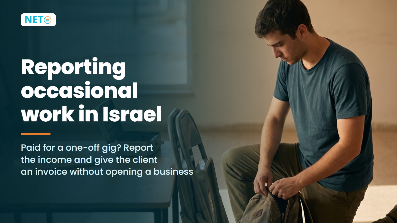 Reporting Occasional Work in Israel · One-Time Invoice Guide · NETO ("נטו עבודה")